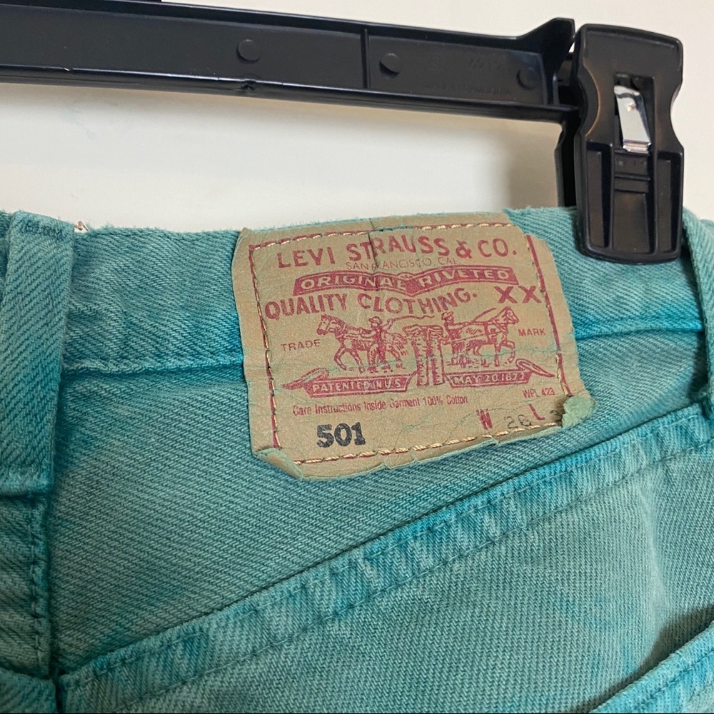 Vintage Denim Levis dyed teal